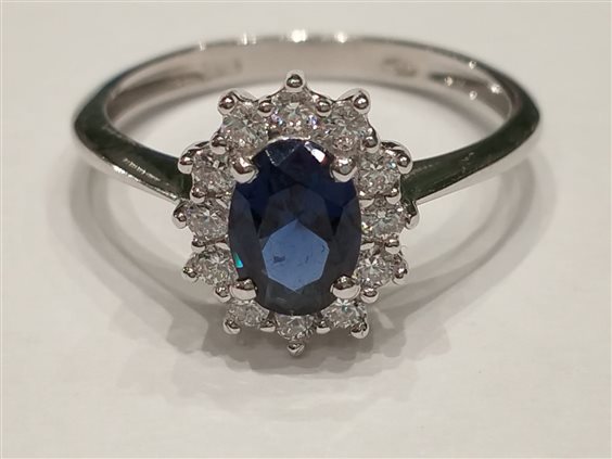 Anello Gazzola Donna in Oro bianco Zircone ANOBKATEBLU2ZM14 - ANOBKATEBLU2ZM14